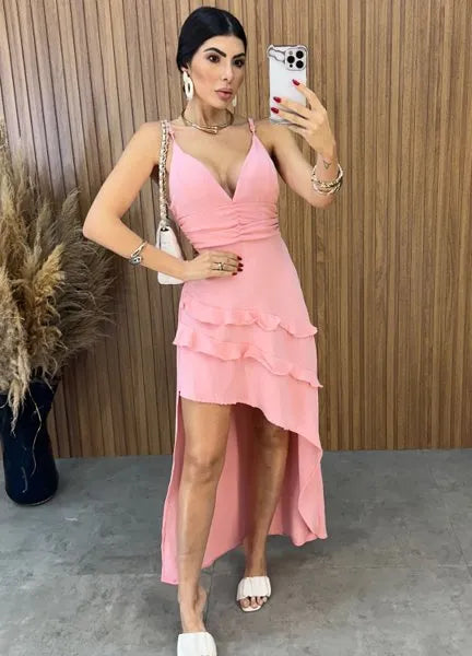 Vestido Charlotte Duna - Rosa
