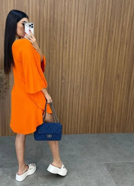 Vestido Bata - Laranja
