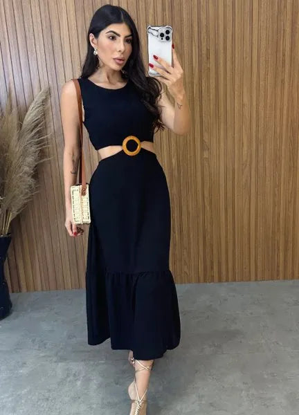 Vestido Cancún Duna - Preto
