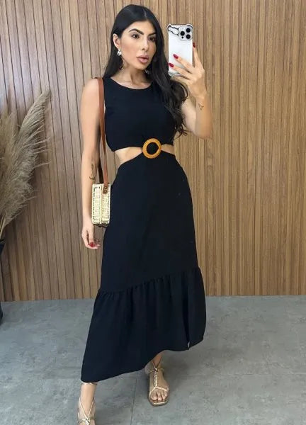 Vestido Cancún Duna - Preto