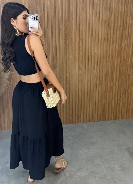 Vestido Cancún Duna - Preto