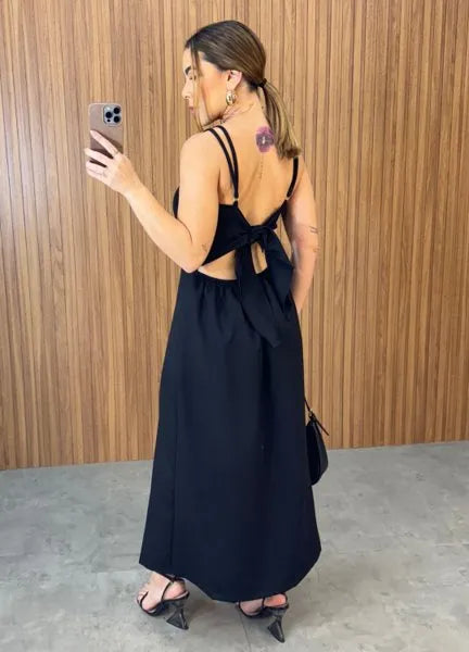 Vestido Búzios Flower - Preto