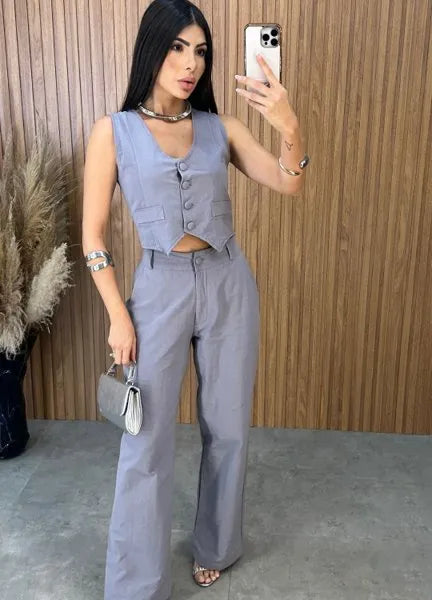 Conjunto Capri - Cinza