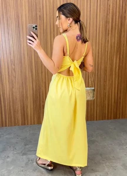 Vestido Búzios Flower - Amarelo
