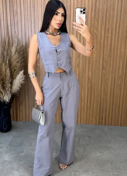 Conjunto Capri - Cinza