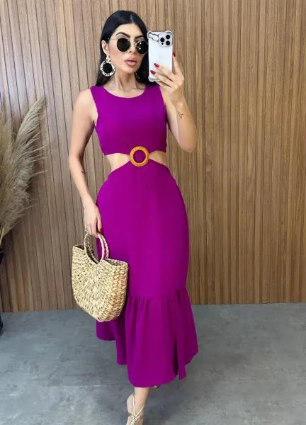 Vestido Cancún Duna - Fúcsia