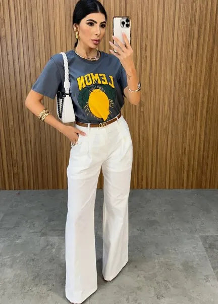 Max T-Shirt Lemon - Chumbo