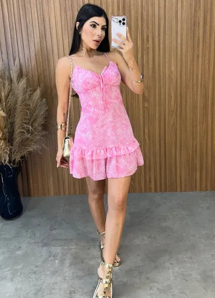 Vestido Alice Chiffon - Rosa