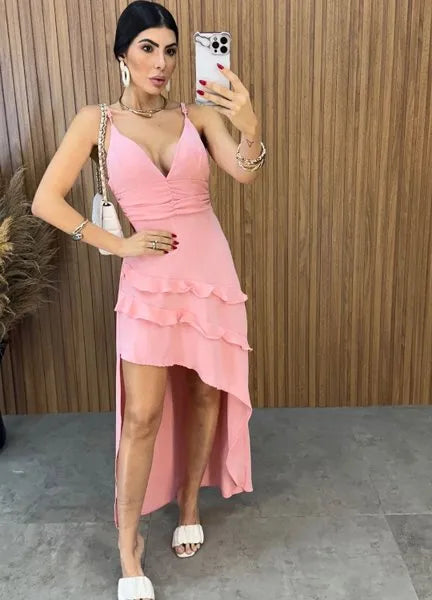 Vestido Charlotte Duna - Rosa