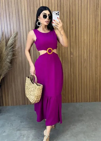 Vestido Cancún Duna - Fúcsia