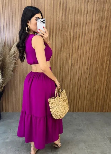 Vestido Cancún Duna - Fúcsia