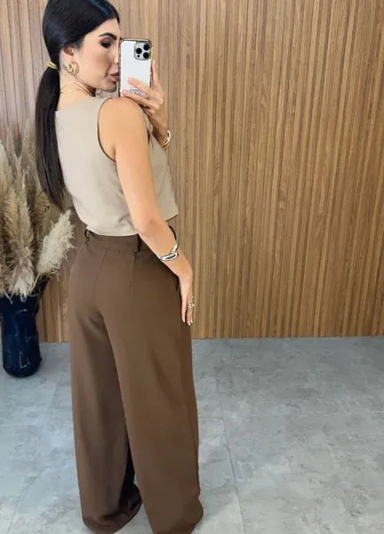 Colete Vivi Linho - Nude