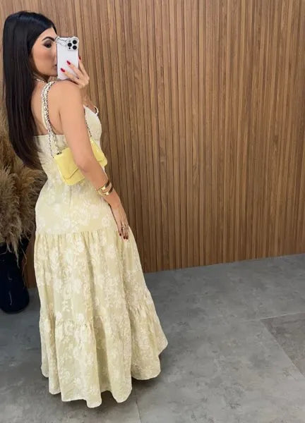 Vestido Débora Laise - Areia