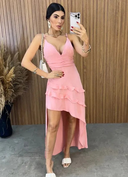 Vestido Charlotte Duna - Rosa