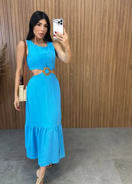 Vestido Cancún Duna - Azul