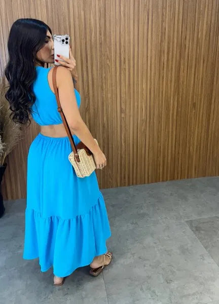 Vestido Cancún Duna - Azul