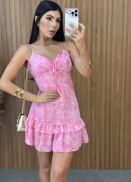 Vestido Alice Chiffon - Rosa