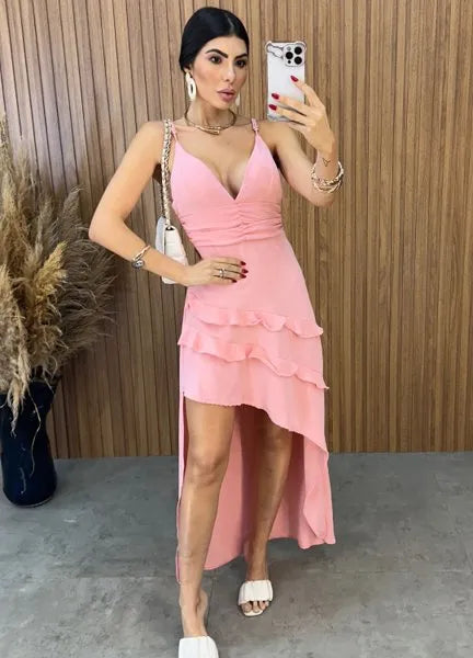 Vestido Charlotte Duna - Rosa