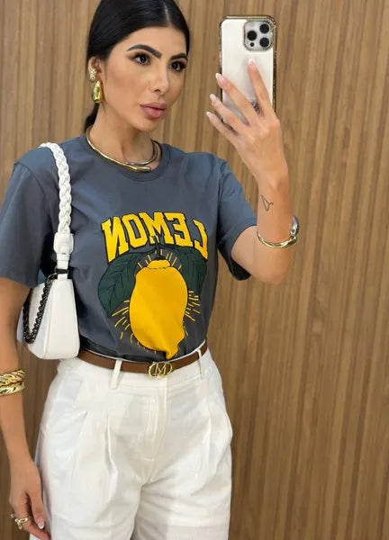 Max T-Shirt Lemon - Chumbo