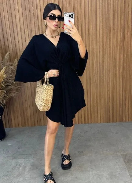 Vestido Bata - Preto