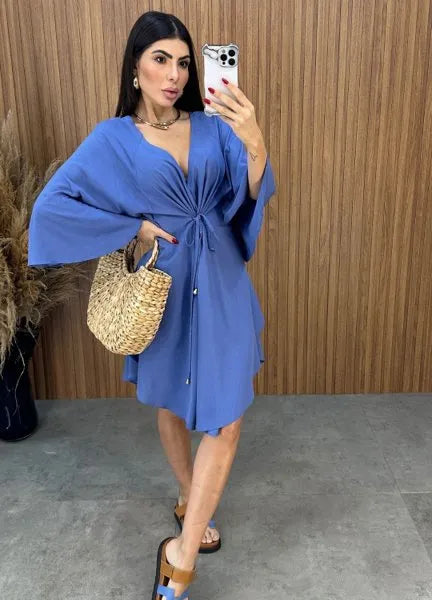 Vestido Bata - Azul