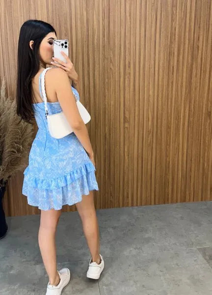 Vestido Alice Chiffon - Azul