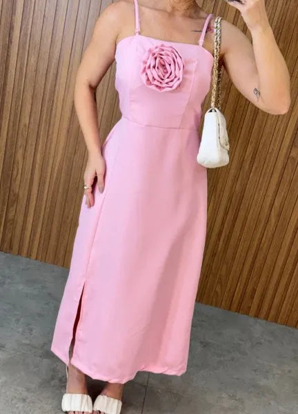 Vestido Búzios Flower - Rosa
