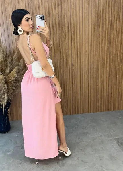Vestido Charlotte Duna - Rosa