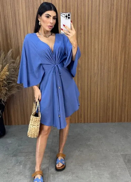 Vestido Bata - Azul