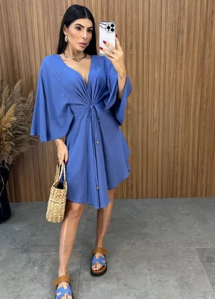 Vestido Bata - Azul