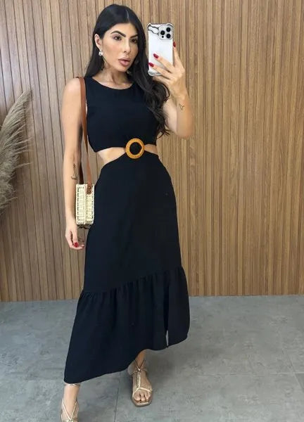 Vestido Cancún Duna - Preto